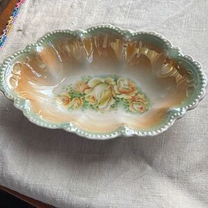 Leuchtenburg Germany Antique VTG. Porcelain celery serving dish.